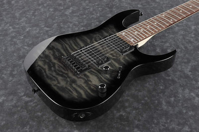 Ibanez GIO RG Series GRG7221QA-TKS - 7 String Electric Guitar - Transparent Black Sunburst