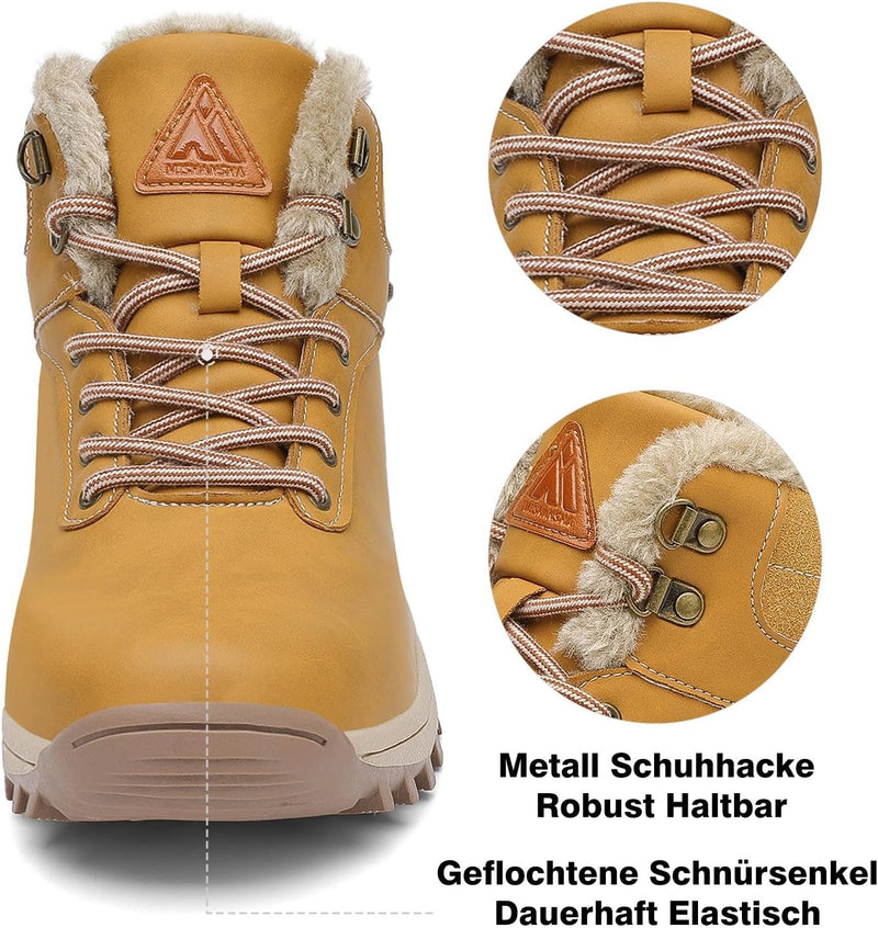 Mishansha Winterschuhe Warme Gefütterte Herren Damen Winterstiefel Wasserdicht Trekkingschuhe Wander