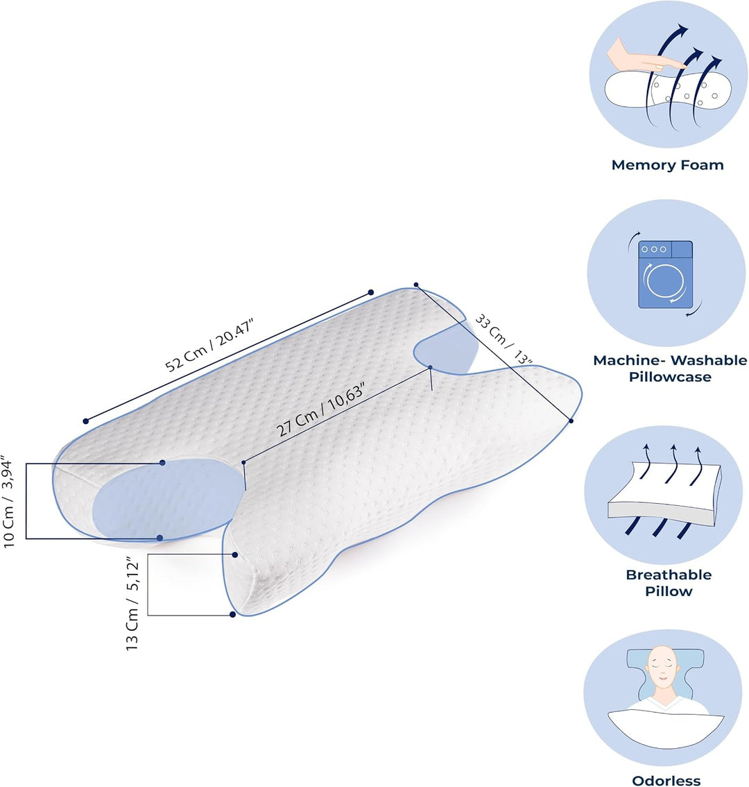 Seidiger Satin Beauty Pillow. Schönheit Kissen. Anti Falten, Wrinkle, Aging.Antialterung. Memory Foa