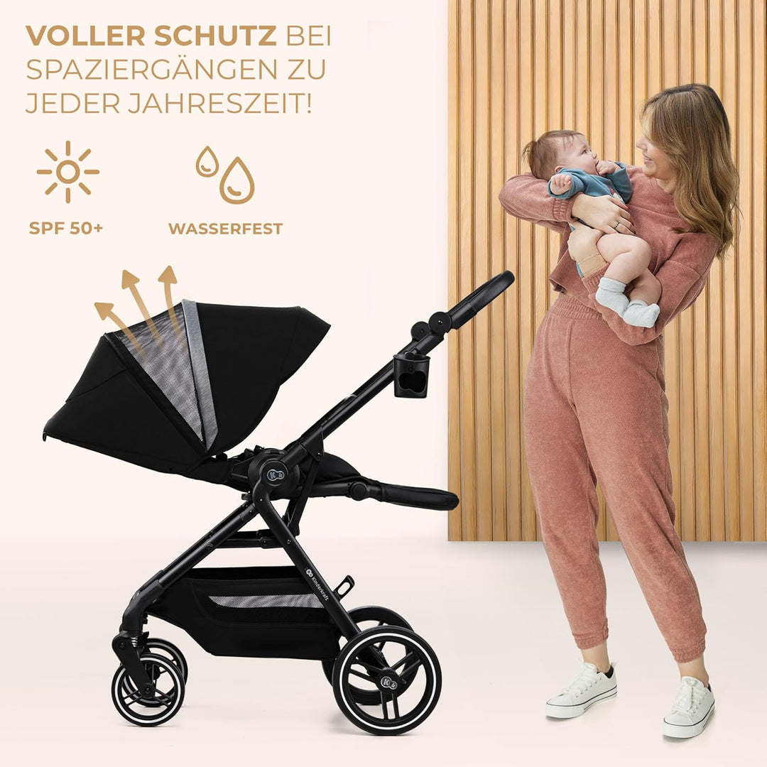 Kinderkraft YOXI Kinderwagen, buggy von Geburt bis 22 kg, Einfach Zusammenklappe, Undurchdringlichen
