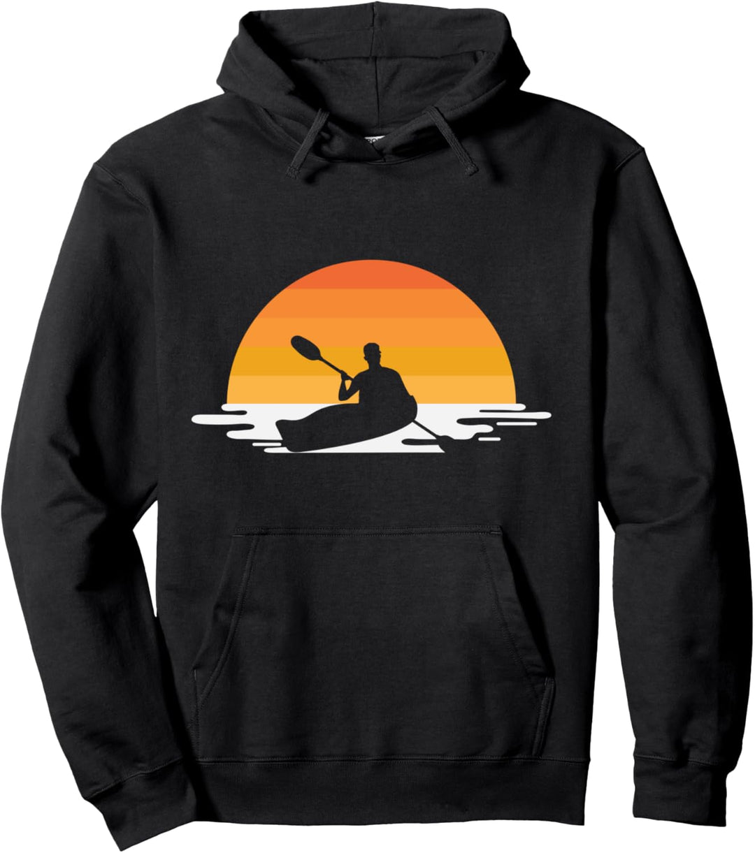 Kajak Outdoor Kanu fahren Sonnenuntergang Kajaking Pullover Hoodie
