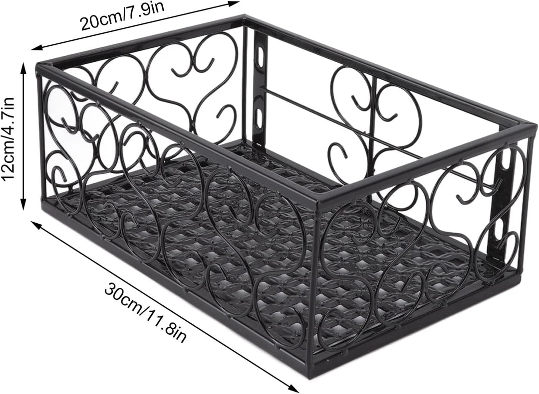 Blumentopfhalter Balkon 30 x 20 x 12 cm Rechteckigen Blumentöpfe zum Hängen Eisen Schwarzer Blumento