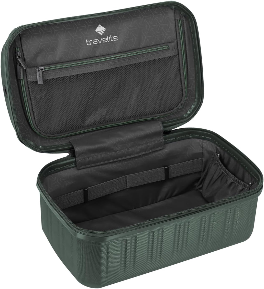 travelite Beautycase DYNAMIIC, Kosmetikkoffer Hartschale, 38 cm, 20 Liter Green, Green