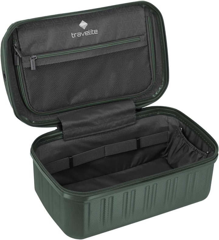 travelite Beautycase DYNAMIIC, Kosmetikkoffer Hartschale, 38 cm, 20 Liter Green, Green