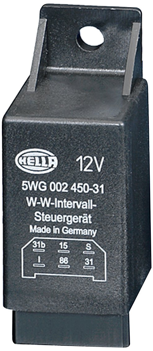 HELLA - Relais, Wisch-Wasch-Intervall - 12V - 6-polig - mit Halter - 5WG 002 450-311