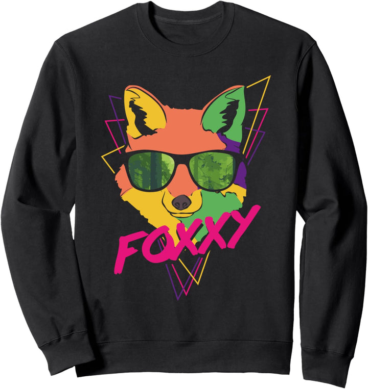 Fuchs mit Brille Trippy Art Psychedelic Foxxy Sweatshirt