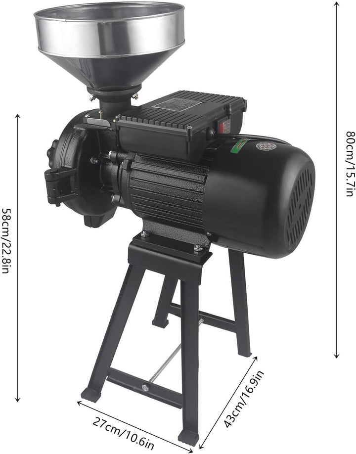 Elektrische Getreidemühle 2200W Vec 1 Edelstahl Trichter