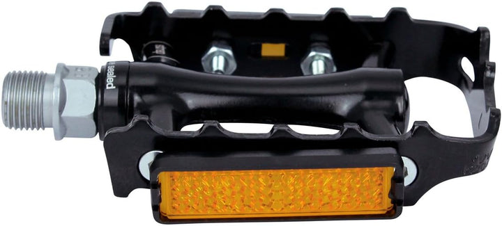NC-17 Trekking Pro Pedale - Aluminium MTB Mountainbike Pedal Mit Reflektoren, Kugellager + Cr-Mo Ach