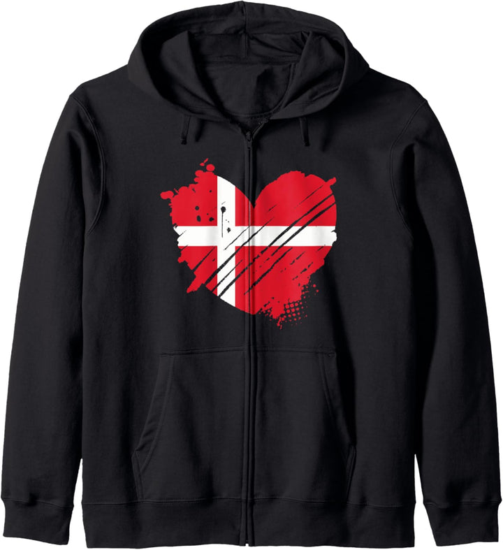 Dänemark-Flagge I love Dänemark In my DNA Geschenk Dänen Kapuzenjacke