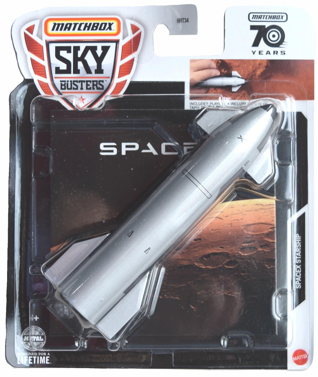 Matchbox Sky Busters Spacex Raumschiff, inklusive Spielmatte