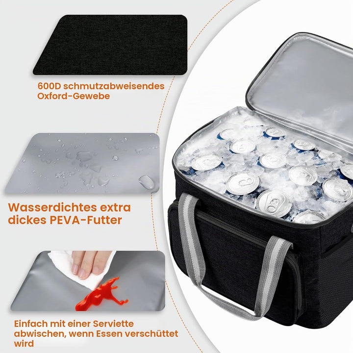 DUNSOO Kühltasche Klein, Kleine Kuhltasche fur Unterwegs, Kuhltaschen Faltbar, Thermotasche für Pick