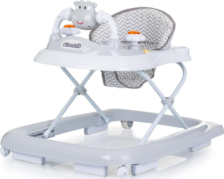 Chipolino Lauflernhilfe Little Cow Räder Stopper Höhenverstellbar Musik Licht, Farbe:grau, grau