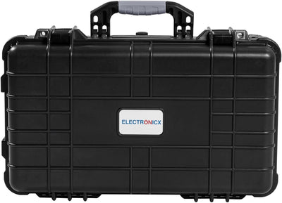Electronicx Outdoor-Fototasche mit Gitterschaum, Schwarz, Modern (56 x 35 x 23 cm), 56 x 35 x 23 cm