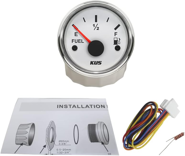 KUS Warranted Fuel Oil Füllstandsanzeige Messanzeige 0-190Ohm Mit Hintergrundbeleuchtung 12V/24V 52M