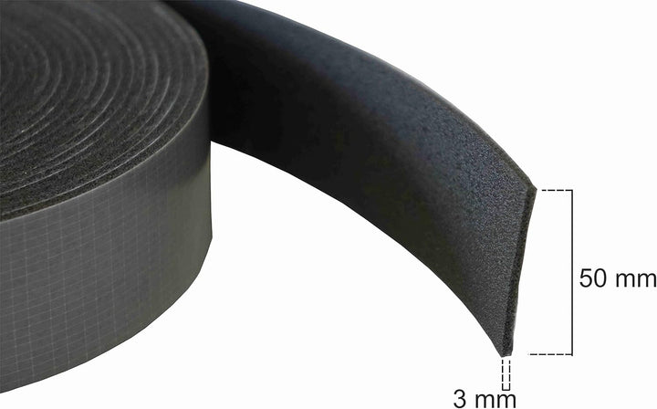 TROCELLEN Selbstklebende Thermodichtung 3 MM [H 5 cm - B 10m] Selbstklebend Hohe Festigkeit und hohe