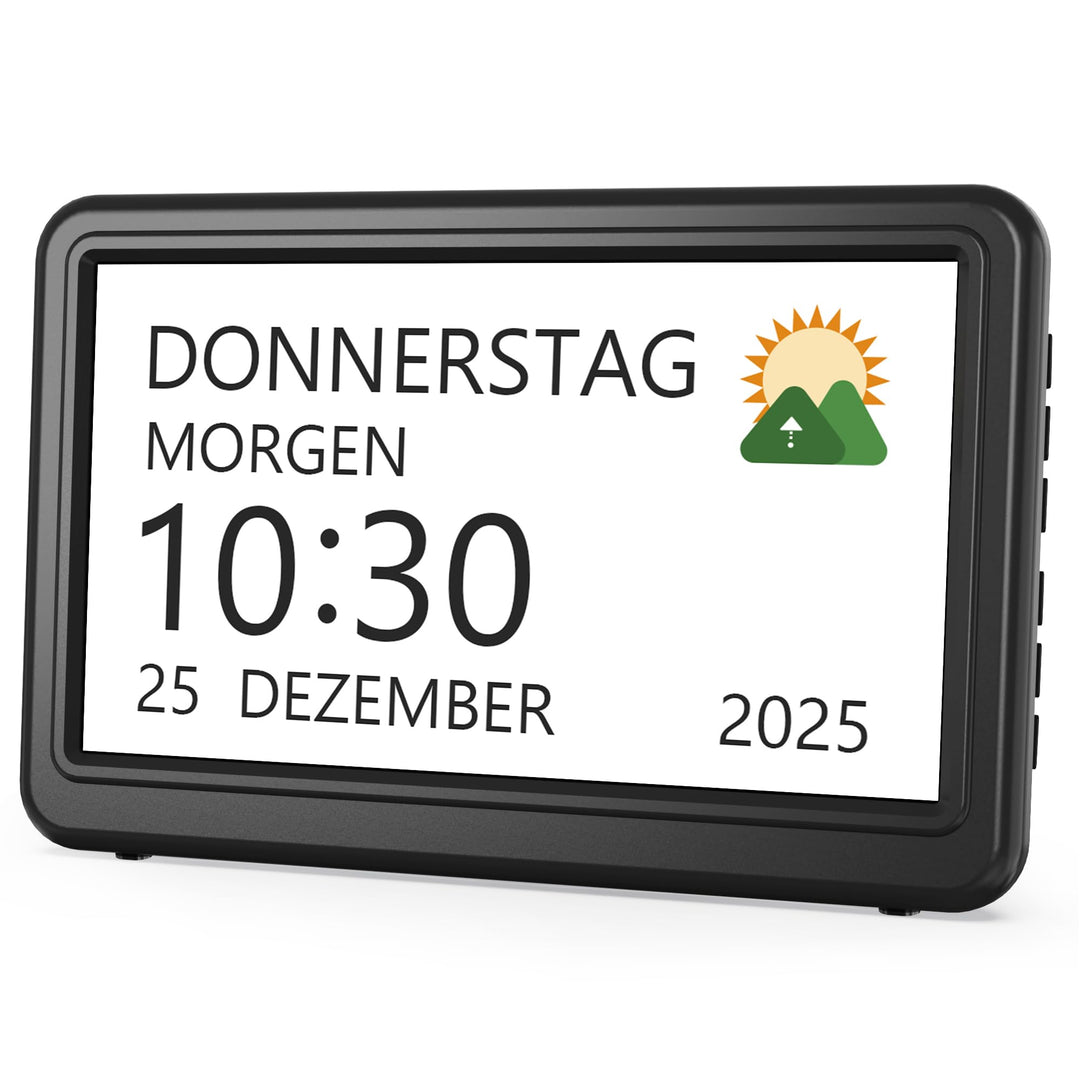 Roxicosly Digitaler Kalender, Elektronischer Tag Datum Wecker, Digital Uhr mit 20 Benutzerdefinierte