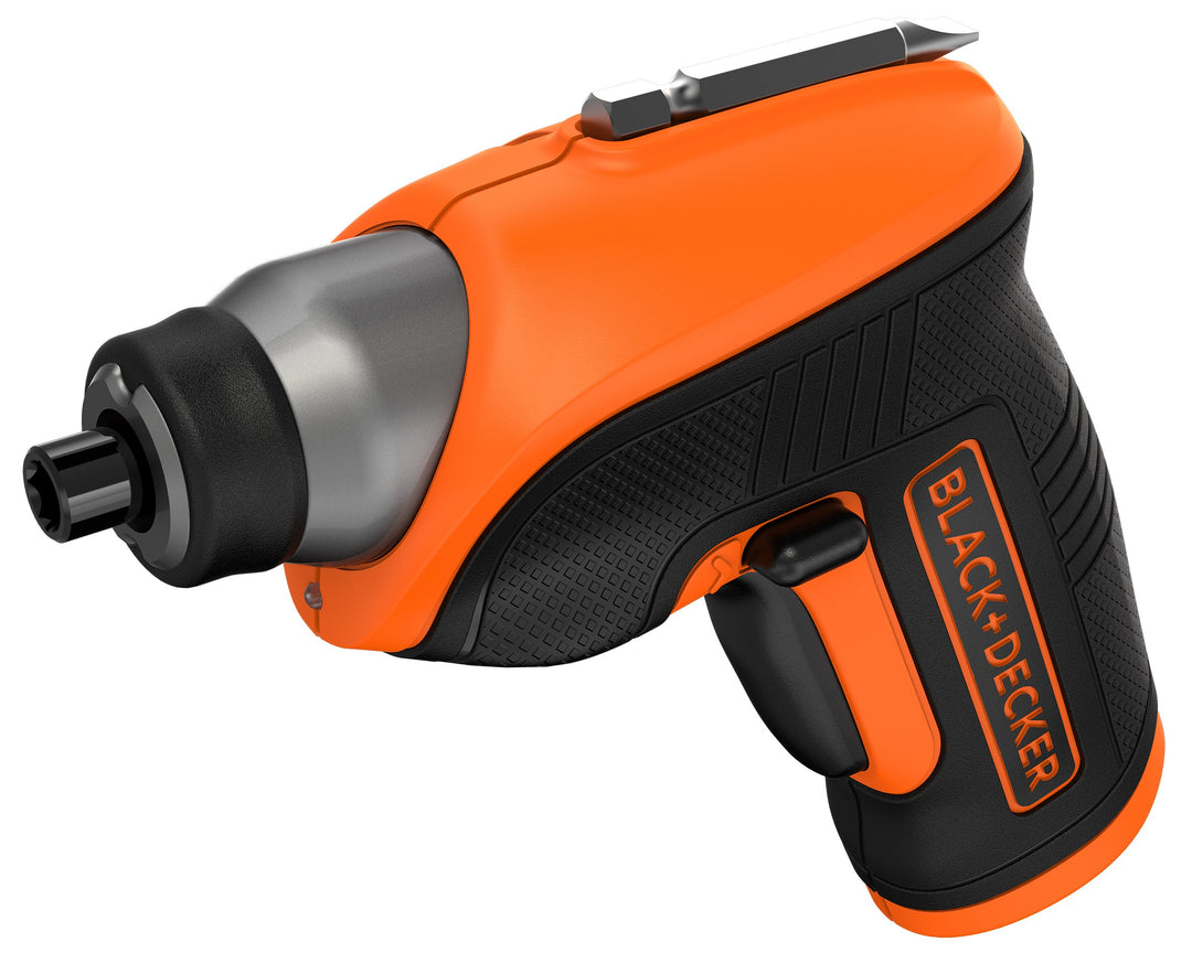 Black+Decker Akku-/ Winkelschrauber (3,6V, 1,5Ah Li-Ion, Winkelaufsatz, 8 Positionen, autom. Spindel
