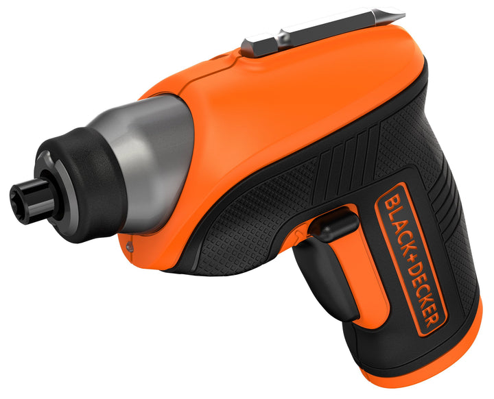 Black+Decker Akku-/ Winkelschrauber (3,6V, 1,5Ah Li-Ion, Winkelaufsatz, 8 Positionen, autom. Spindel