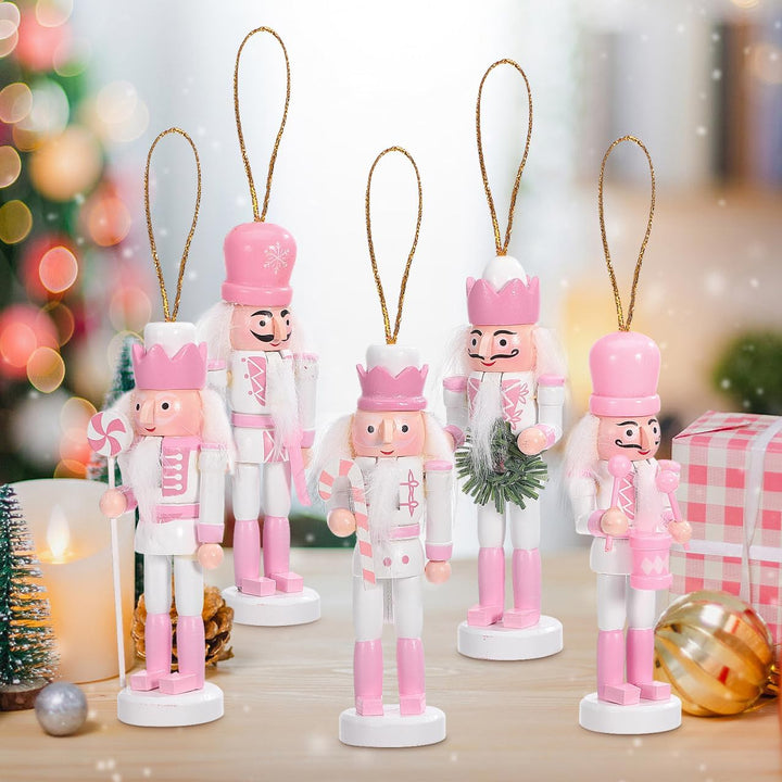 Homoyoyo 4 Stück Nussknacker Weihnachtsdekoration Weihnachts-Nussknacker-Ornament-Set 5,11 Zoll Süss