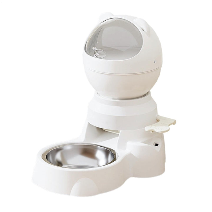 Automatic Cat Feeder and Water Dispenser - Automatic with Button Interactive Bowl | 1.5L Dog Feeding