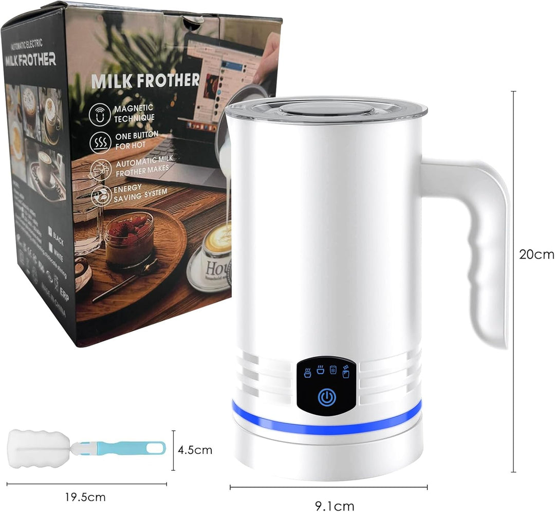 Milchaufschäumer Elektrisch 4 in 1,430ml Grosses AutomatischerMilchschäumer,Geräuschloser,Abschaltun