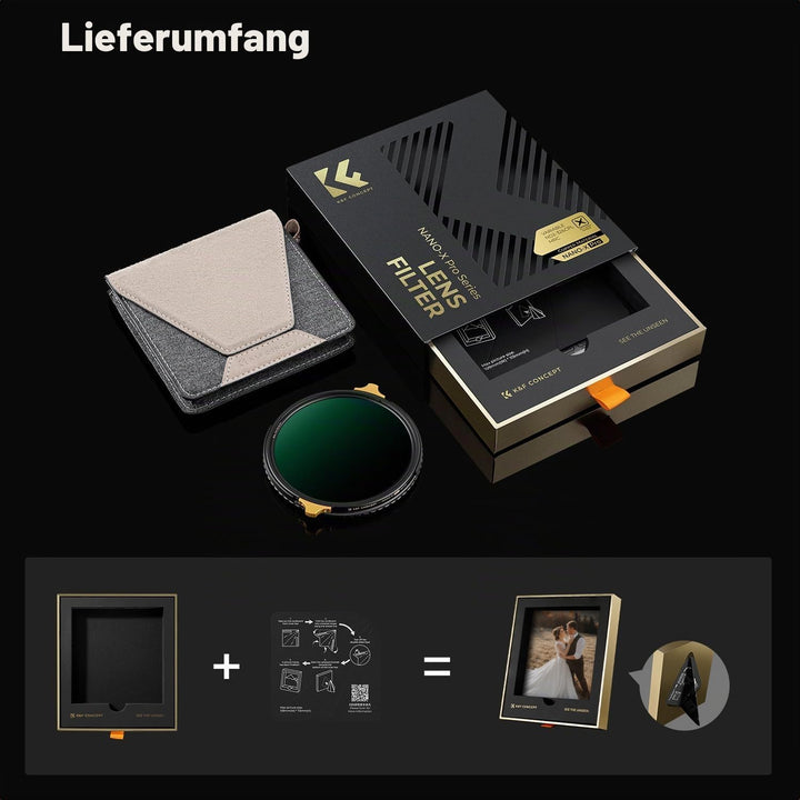 K&F Concept Nano-X PRO ND Filter 72mm Variabler Graufilter ND2-32& CPL 2 in 1 multifunktionaler Grau