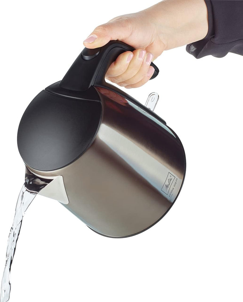 Wasserkocher - MELITTA - Prime Aqua mini, Edelstahl, Farbedition: Metallic Grey, 1.0 L, 2200 W, 1018