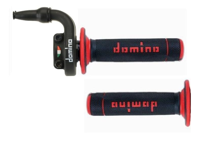 Motorrad schnell gasgriff Dominó aus Aluminium und Kunststoff Cross mit griffen, Cross mit griffen