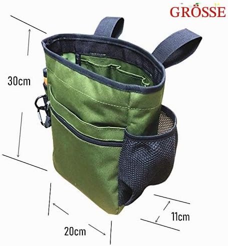 shrxy Garden Metal Detecting Finds Bag Detector Pouch Multi-Purpose Digger Tools Bag Waist Pack (Gre