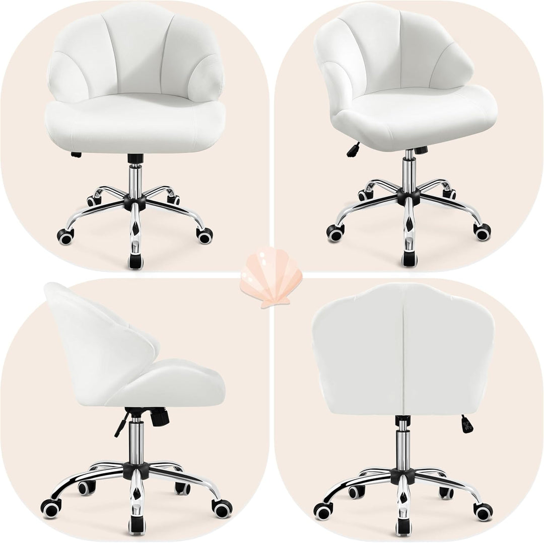 Yaheetech Bürostuhl Ergonomisch Schreibtischstuhl höhenverstellbar Drehstuhl, Bürosessel in Muschelf