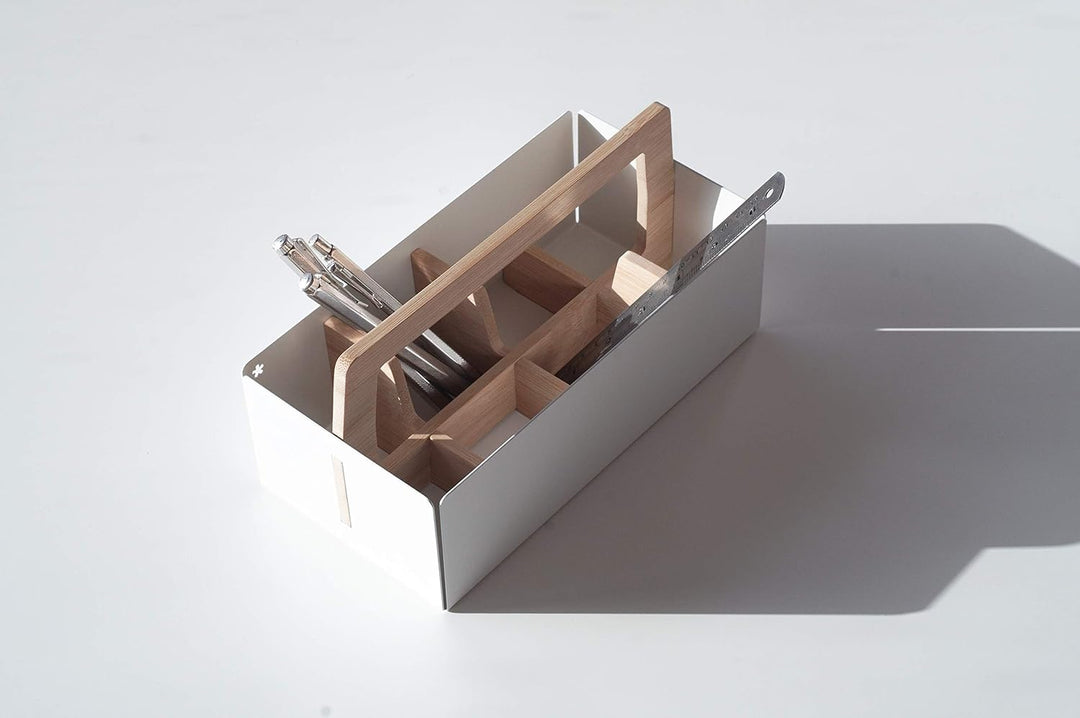 Peppermint Products Toolbox Weiss Schreibtisch-Organizer Toolbox-w