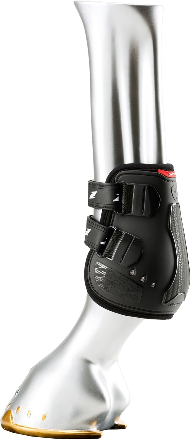 Zandonà Carbon Air Active Fit Fetlock Schutzgamasche für Pferde, Schwarz