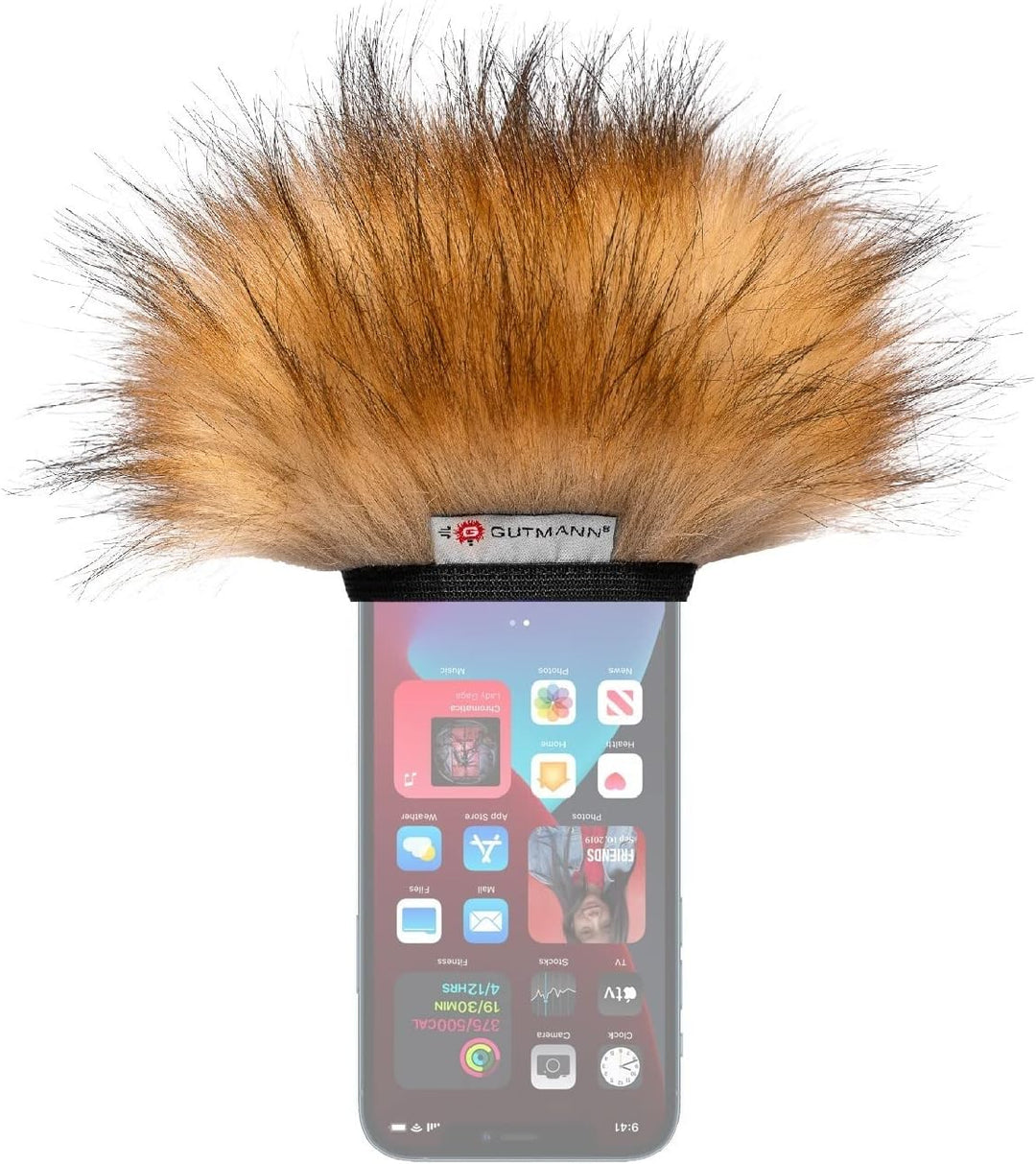 Gutmann Mikrofon Windschutz Fell für Apple iPhone 12 Mini/iPhone SE Fox Handgefertigt in Deutschland