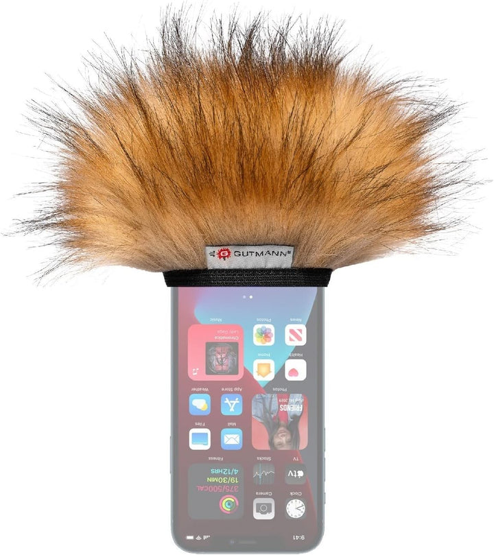 Gutmann Mikrofon Windschutz Fell für Apple iPhone 12 Mini/iPhone SE Fox Handgefertigt in Deutschland