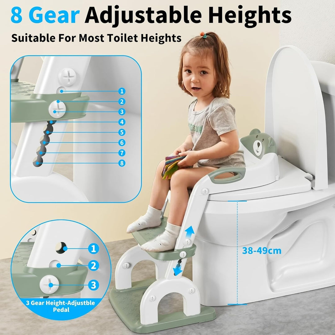 Toilettensitz Kinder mit Treppe, Upgraded WC Aufsatz für Kinder für Jungen und Mädchen, 2-in-1 Toile