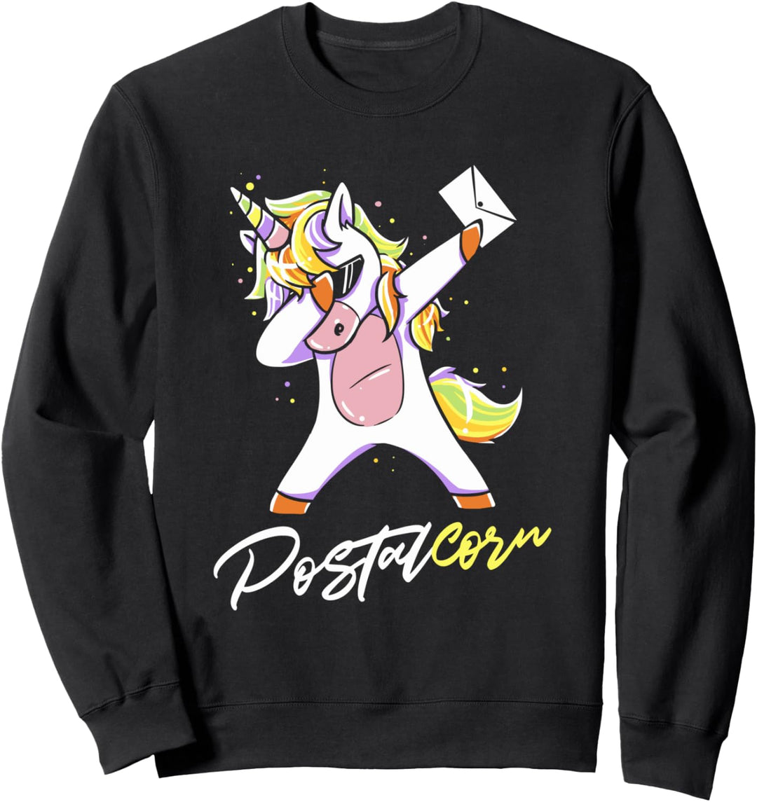 Briefträgerin Postbotin lustiges Postalcorn Einhorn Geschenk Sweatshirt