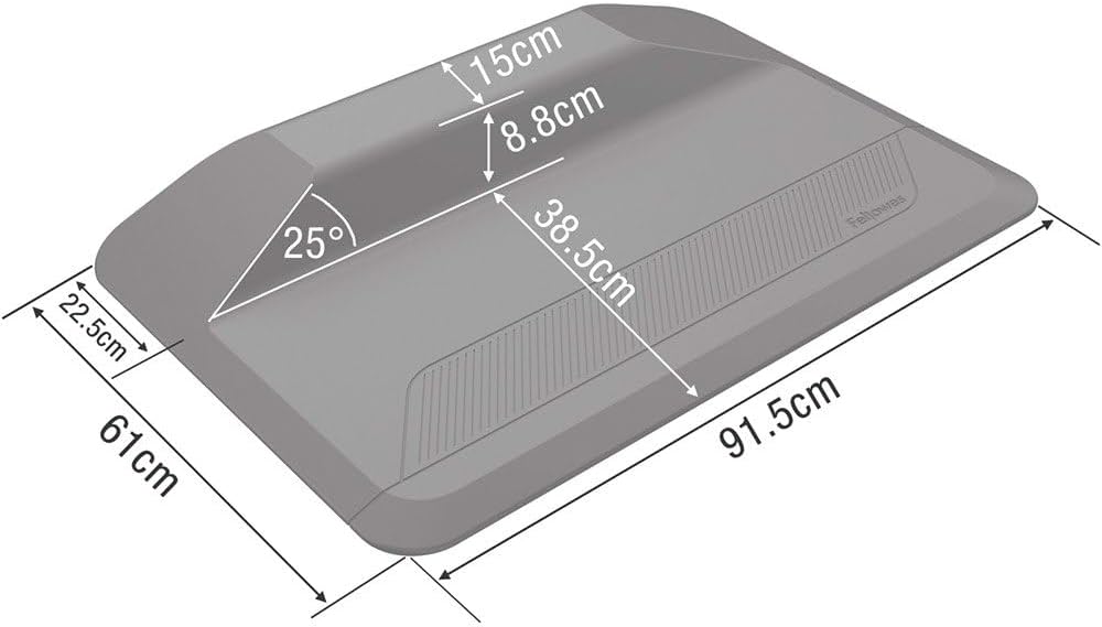 Fellowes Anti-Ermüdungsmatte ActiveFusion™ für Steharbeitsplätze, ergonomisch, mit Stufendesign, für