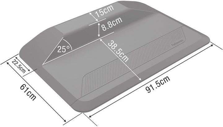 Fellowes Anti-Ermüdungsmatte ActiveFusion™ für Steharbeitsplätze, ergonomisch, mit Stufendesign, für