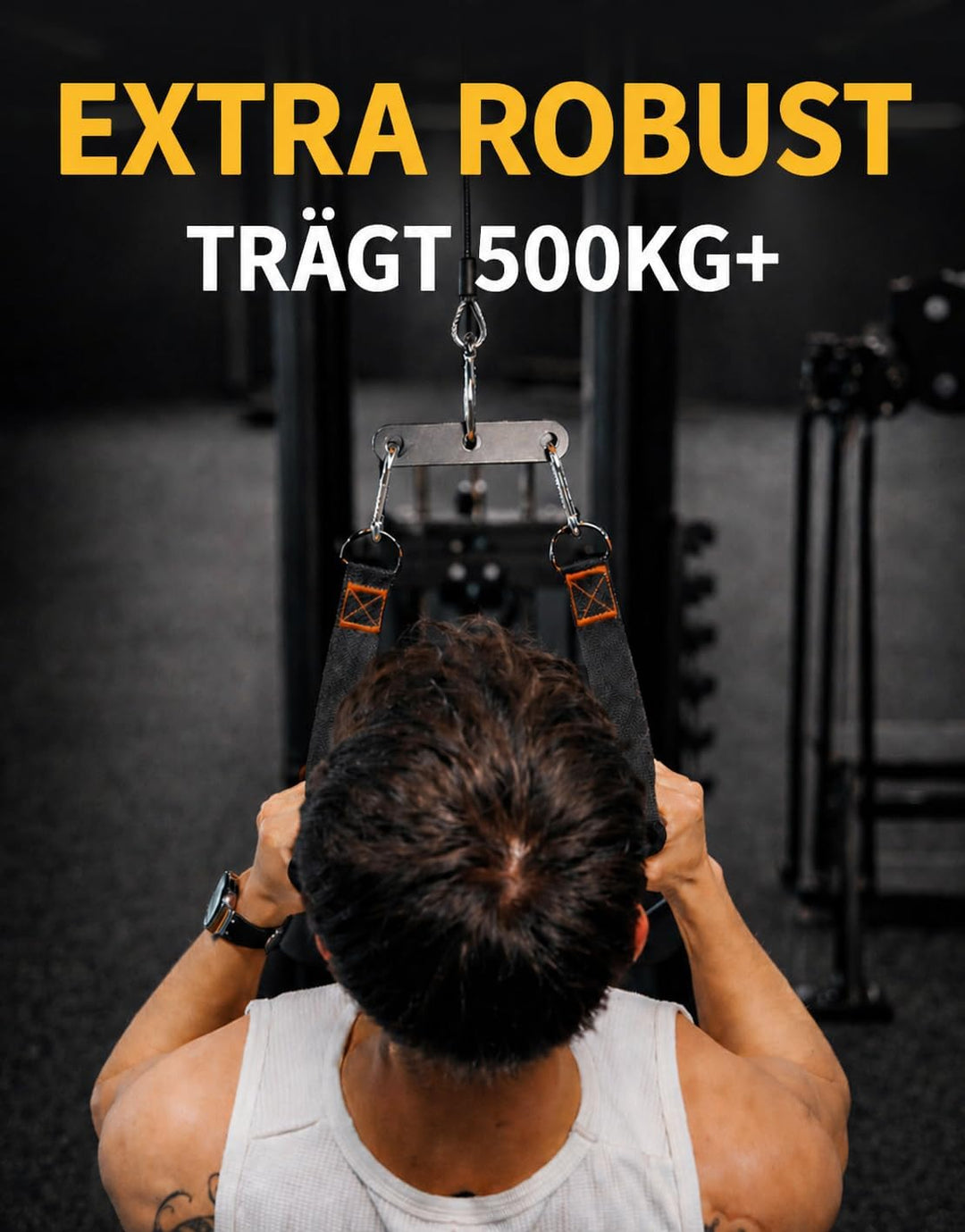 2:1 Kabeladapter, verstellbare LAT-Pulldown-Stange, Aufsätze für Kabelzugmaschinen – 15 cm