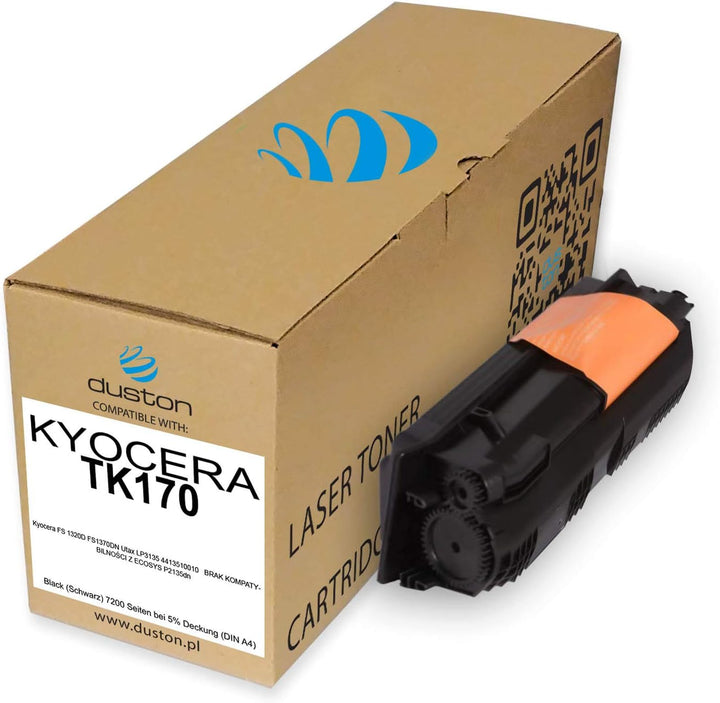 duston 2X TK170, TK-170 Schwarz Toner kompatibel zu Kyocera FS1320D FS1370DN