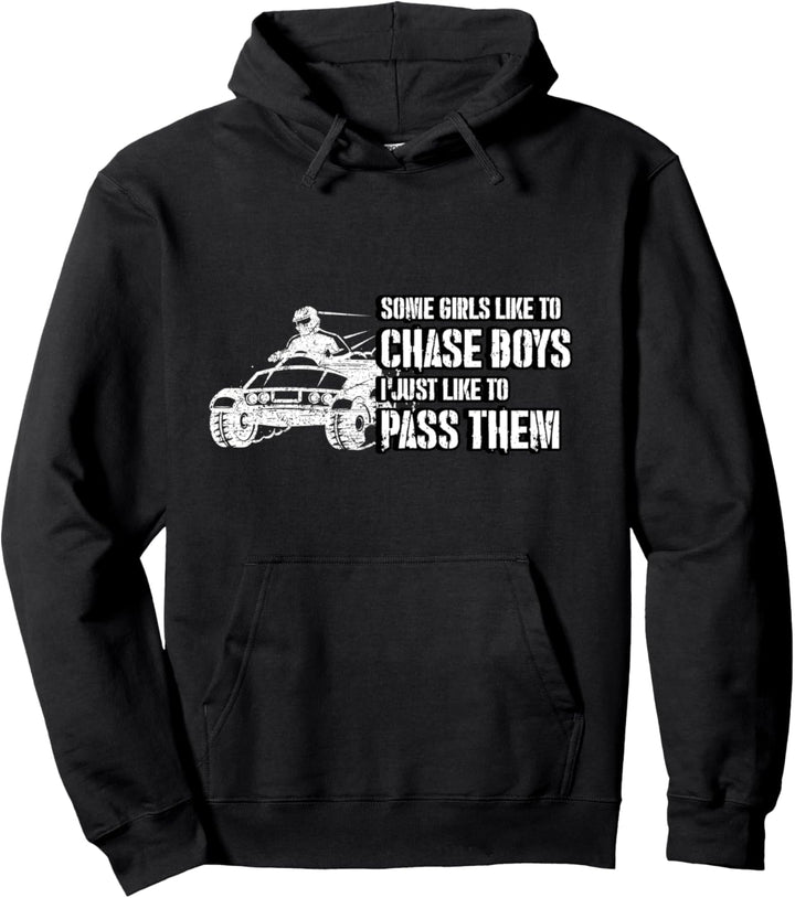 Mädchen Jagen Jungs Überholen Gelände Fahren Offroad Pullover Hoodie