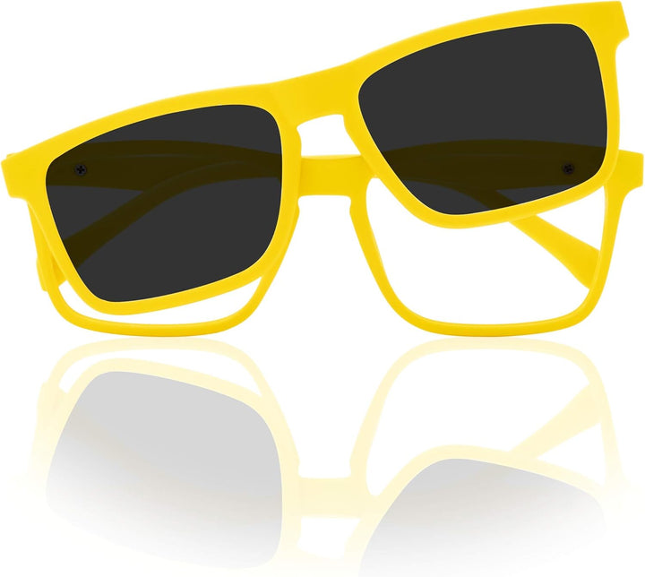 Unisex-Kinder Kids Clip On Sonnenbrille, Giallo, 42