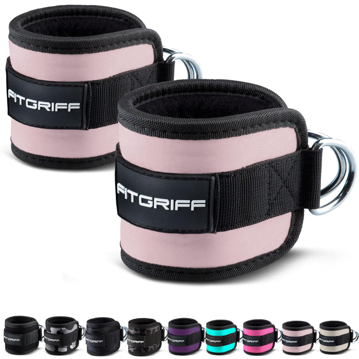 Fitgriff® Fussschlaufen V1 (gepolstert) - für Fitness Training am Kabelzug - (2 Stück) Ankle Straps
