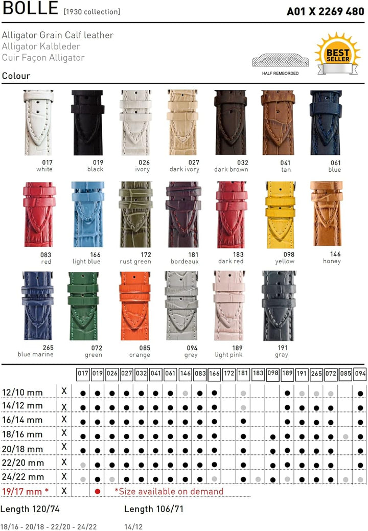 Morellato Lederarmband für Unisexuhr Bolle rot 20 mm A01X2269480083CR20