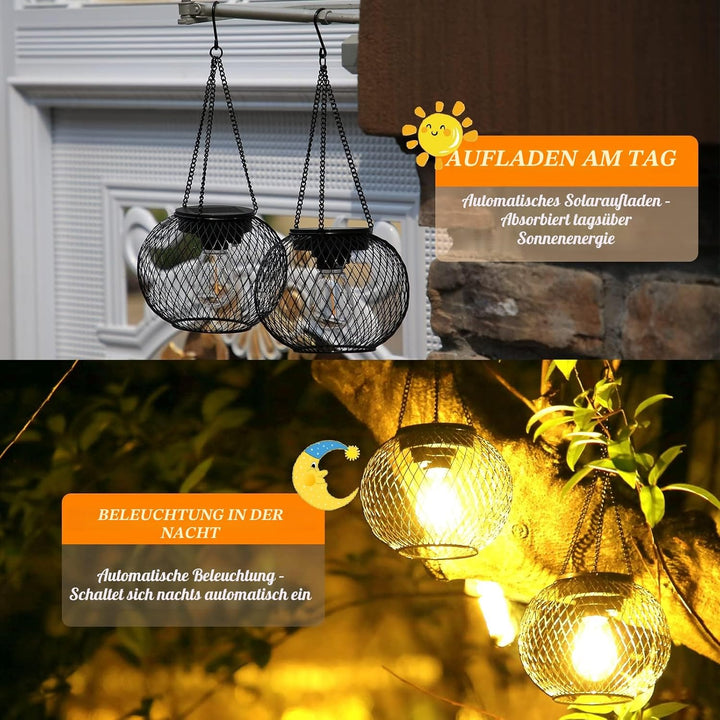 KagoLing Solarlaterne für den Aussenbereich, verbesserte hängende Solarleuchten, als Weihnachtsdekor