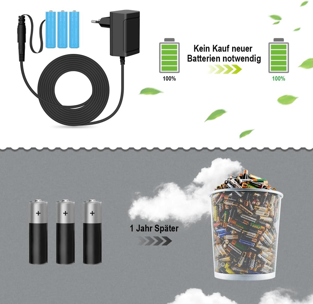 Lenink 4.5V Batterieadapter Netzteil Batterieersatz für 3 Stück AA Batterien z.B. kompatibel mit AVM
