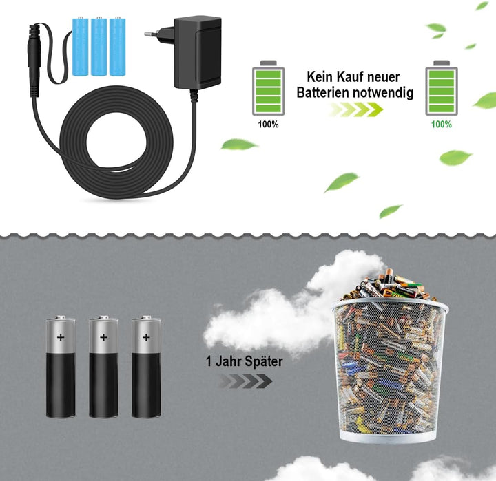 Lenink 4.5V Batterieadapter Netzteil Batterieersatz für 3 Stück AA Batterien z.B. kompatibel mit AVM