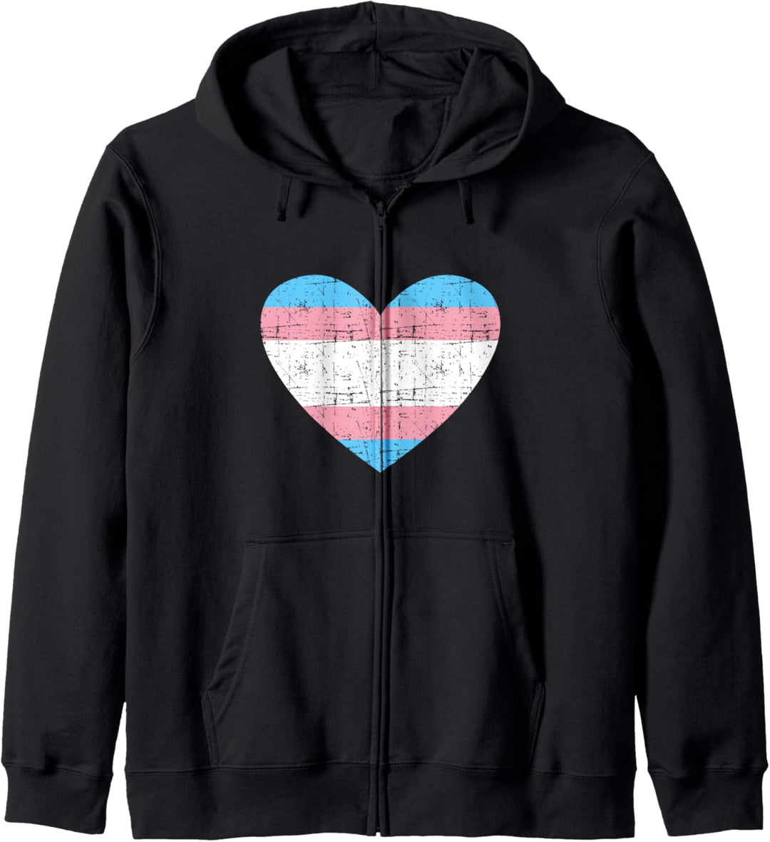 Trans Herz mit Flagge für Transgender LGBT Kapuzenjacke