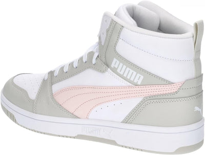 PUMA Unisex Rebound V6 Sneaker 39 EU Puma White Frosty Pink Sedate Gray, 39 EU Puma White Frosty Pin