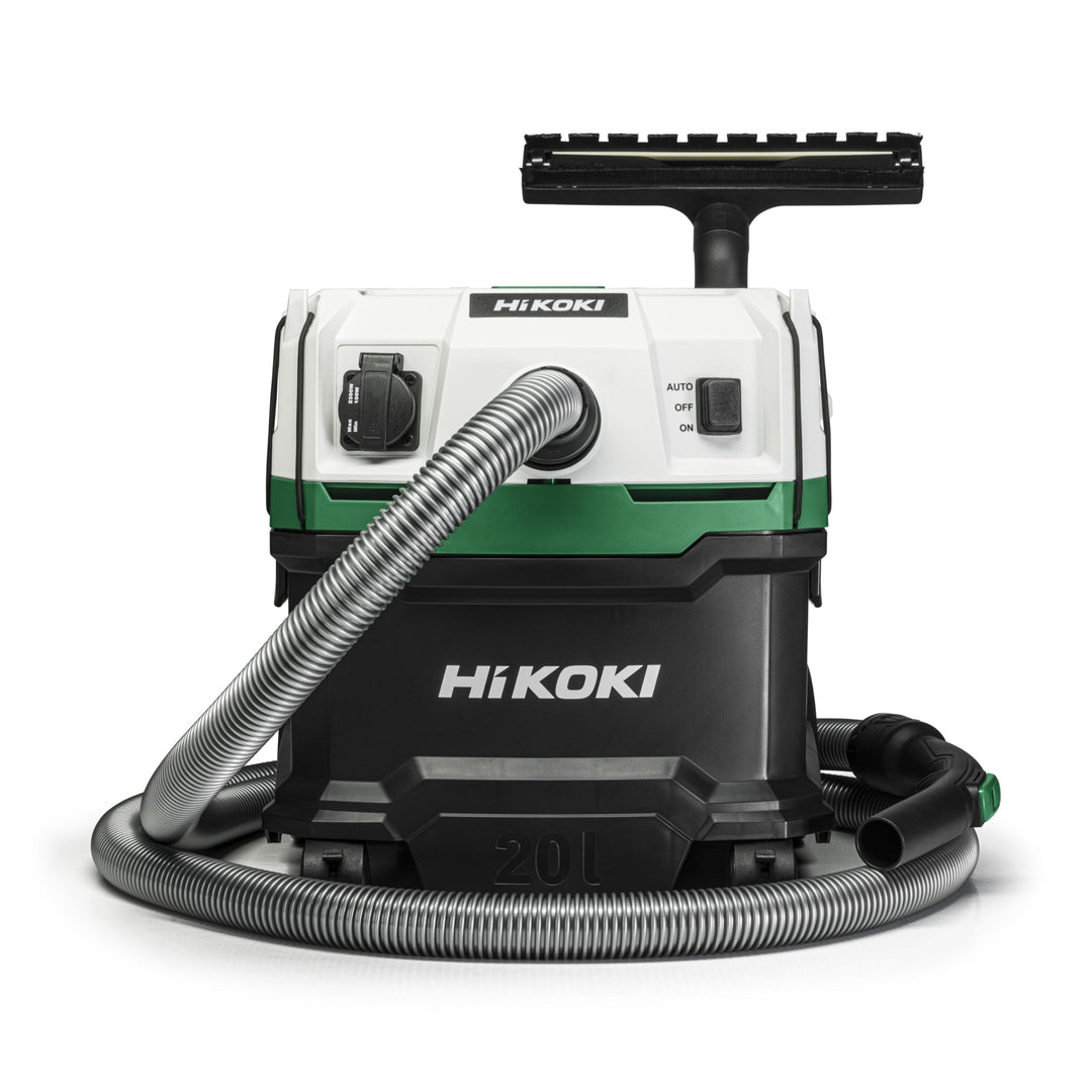 Hikoki Nass- und Trockensauger - 1200 W, 20 L, L-Klasse, Kompakt und Leicht, Manuelle Filterreinigun